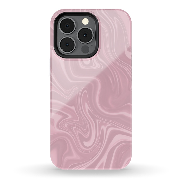 iPhone 13 pro StrongFit Marbled Pink Paint 2 by Andrea Haase