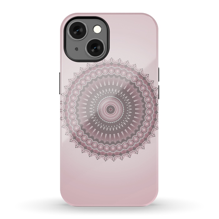 iPhone 13 StrongFit Soft Pink Mandala Design by Andrea Haase
