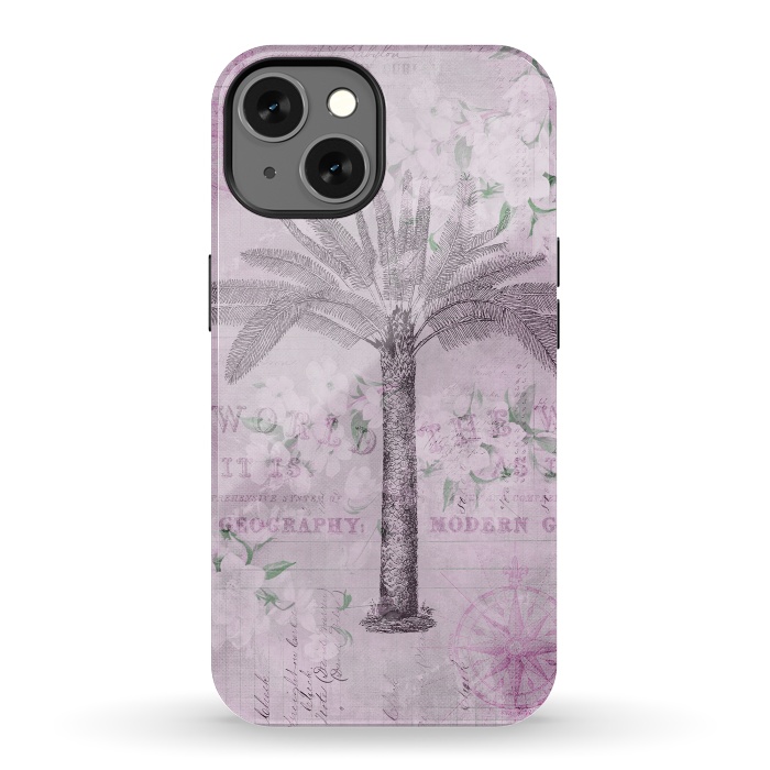 iPhone 13 StrongFit Vintage Palm Tree Art by Andrea Haase