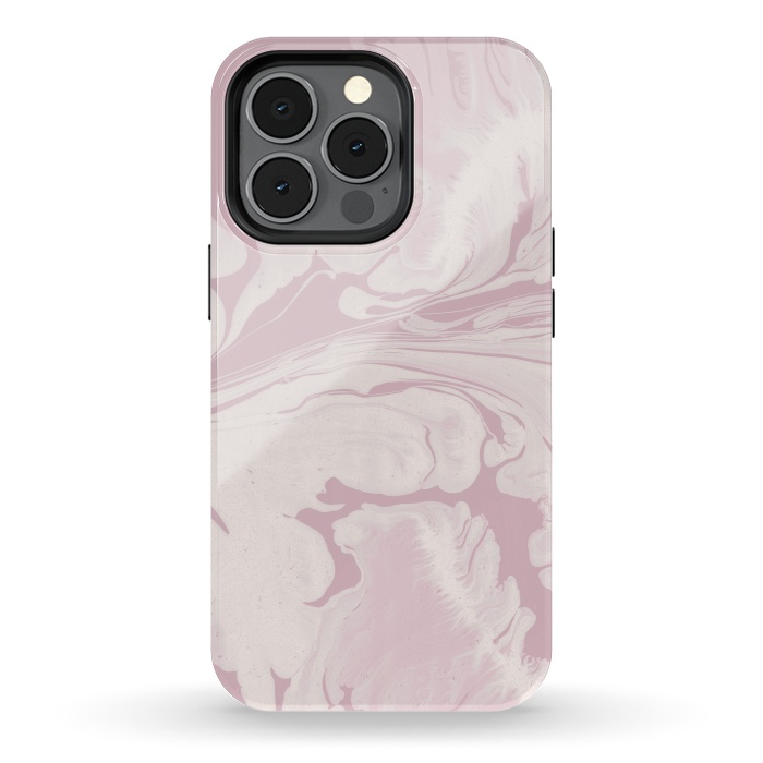 iPhone 13 pro StrongFit Pink Marbled Wet Paint 2 by Andrea Haase
