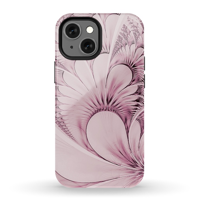 iPhone 13 mini StrongFit Pink Flourish Fractal by Andrea Haase
