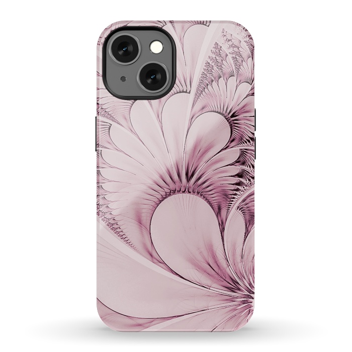 iPhone 13 StrongFit Pink Flourish Fractal by Andrea Haase