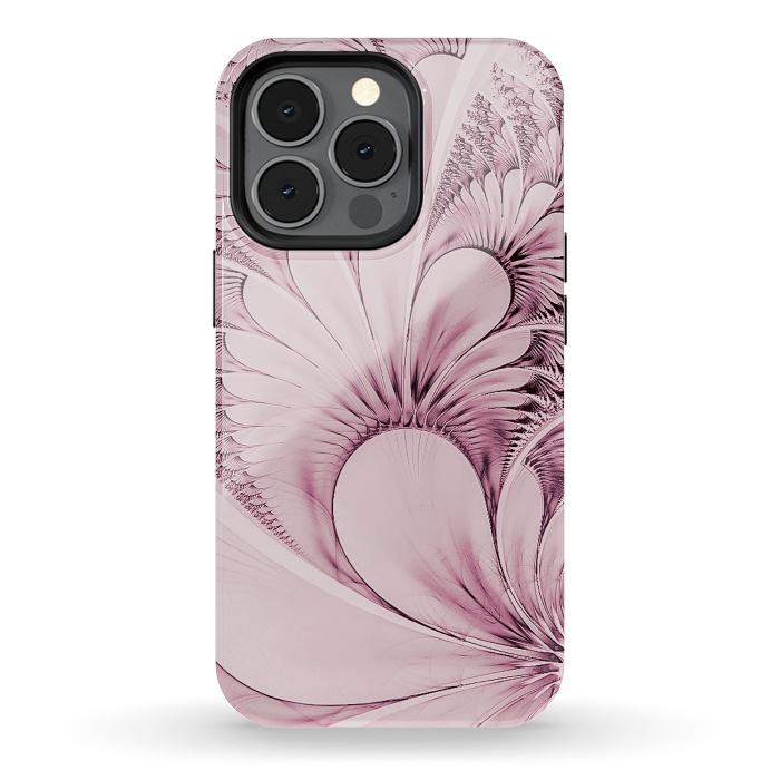 iPhone 13 pro StrongFit Pink Flourish Fractal by Andrea Haase
