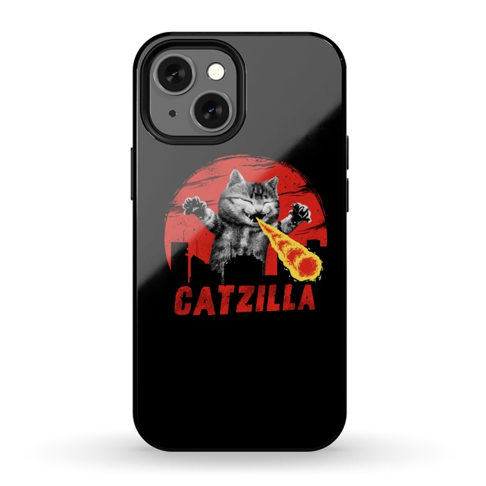 iPhone 13 mini StrongFit Catzilla by Vincent Patrick Trinidad