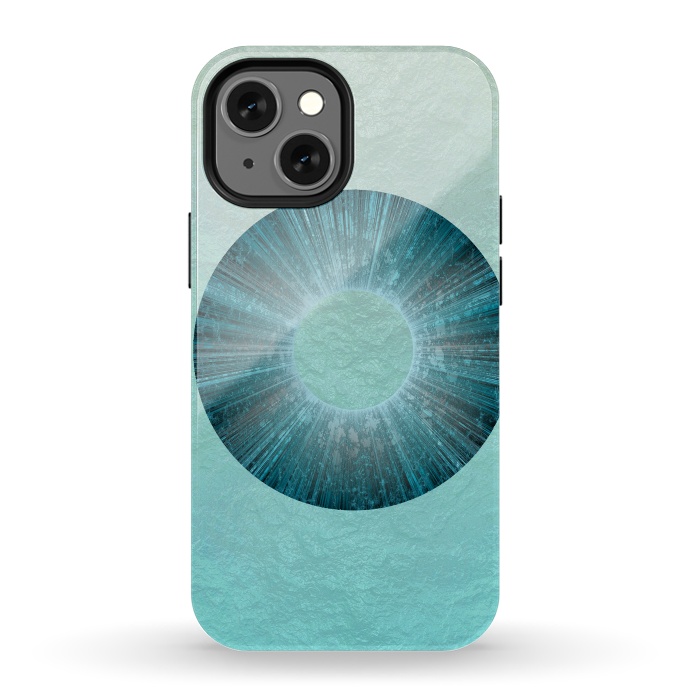 iPhone 13 mini StrongFit Turquoise Alien Iris 2 by Andrea Haase
