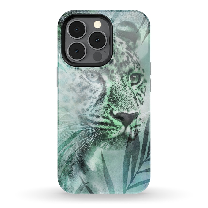iPhone 13 pro StrongFit Cheetah Green Jungle 2 by Andrea Haase
