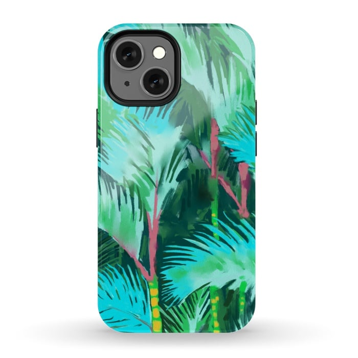 iPhone 13 mini StrongFit Palm Forest by Uma Prabhakar Gokhale