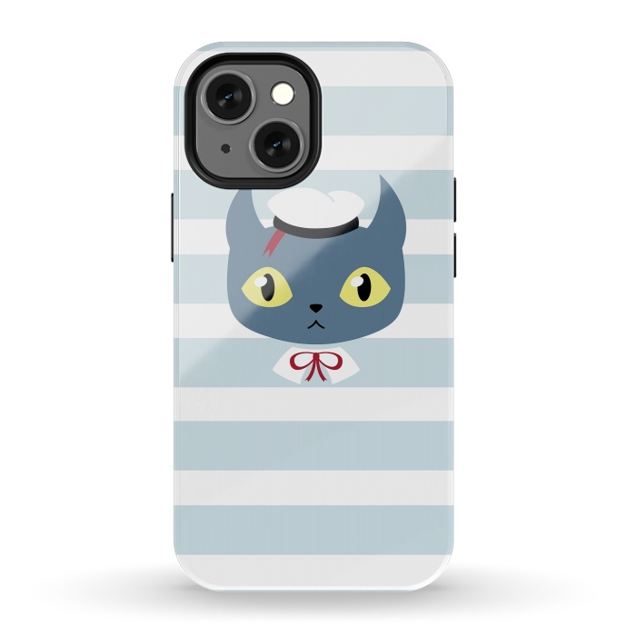 iPhone 13 mini StrongFit Sailor cat by Laura Nagel