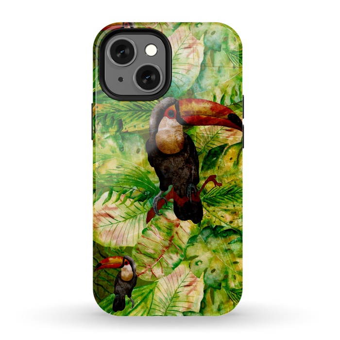 iPhone 13 mini StrongFit Tropical Jungle Bird by  Utart