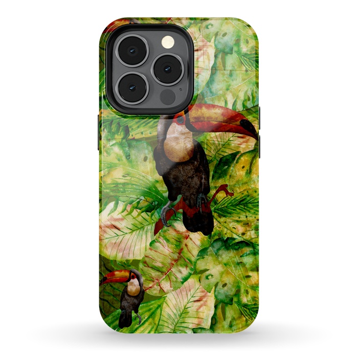 iPhone 13 pro StrongFit Tropical Jungle Bird by  Utart