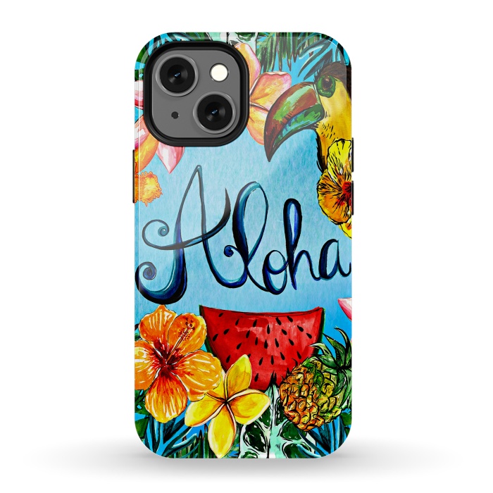 iPhone 13 mini StrongFit Aloha Tropical Fruits by  Utart
