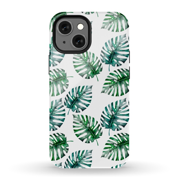 iPhone 13 mini StrongFit Aloha Monstera Pattern by  Utart