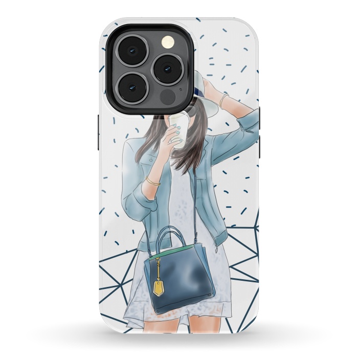 iPhone 13 pro StrongFit Trendy City Fashion Girl by DaDo ART