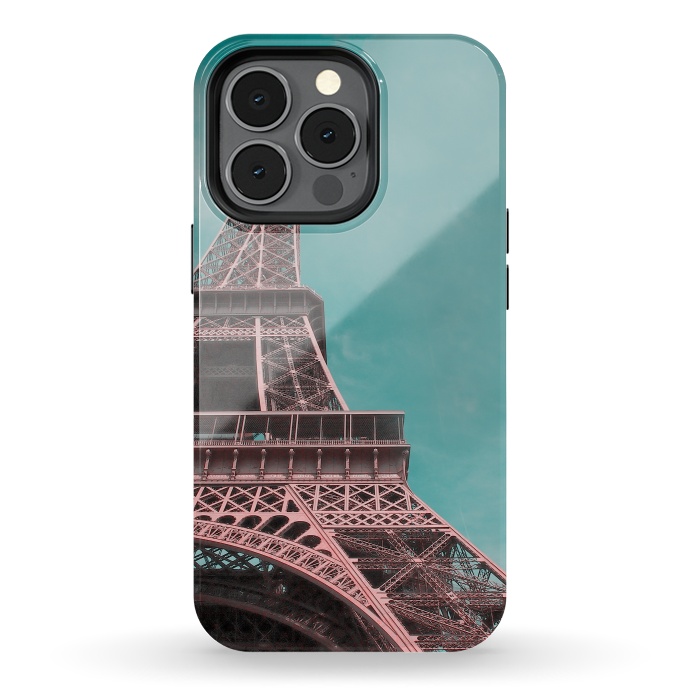 iPhone 13 pro StrongFit Pink Paris Eiffeltower by Andrea Haase