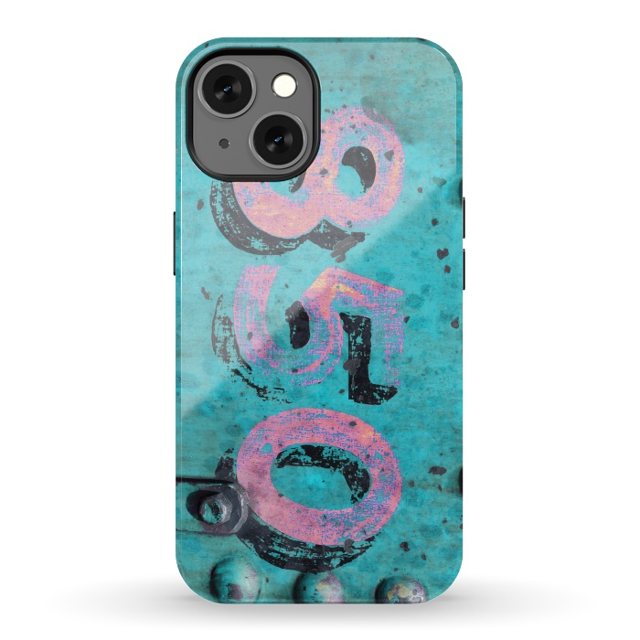 iPhone 13 StrongFit Number 850 Spray Paint Grunge by Andrea Haase
