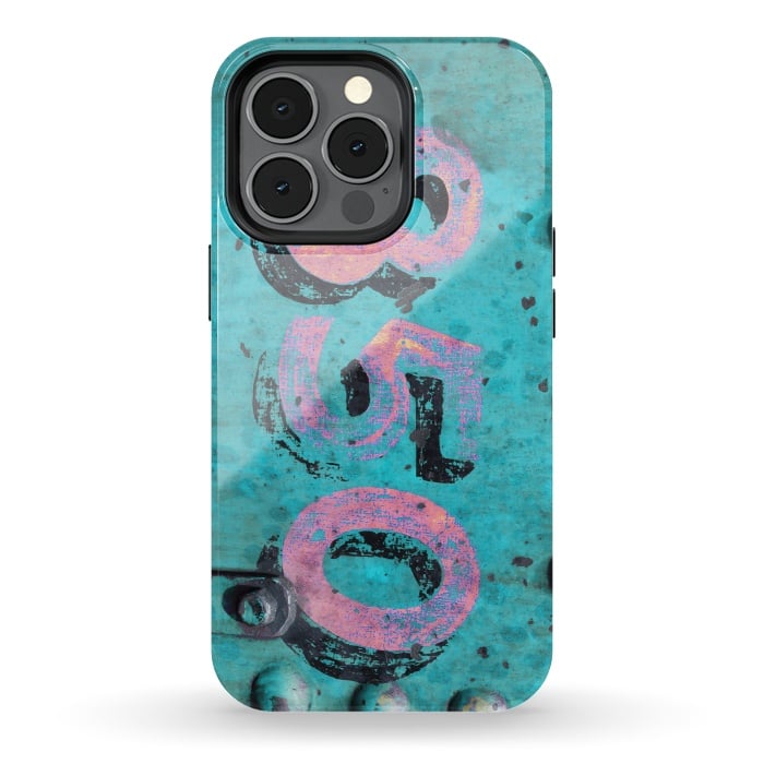 iPhone 13 pro StrongFit Number 850 Spray Paint Grunge by Andrea Haase