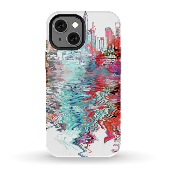 iPhone 13 mini StrongFit Surreal City Skyline by Andrea Haase