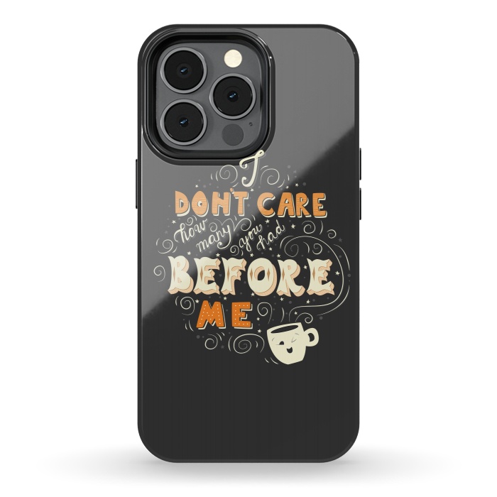 iPhone 13 pro StrongFit Coffee typography funny design by Jelena Obradovic