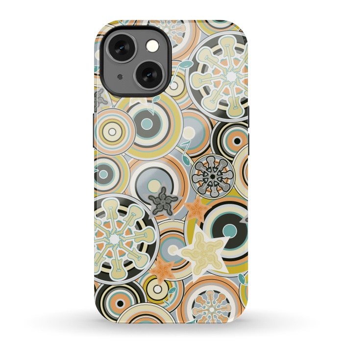 iPhone 13 StrongFit Glam Boho Rock in Navy and Green by Paula Ohreen