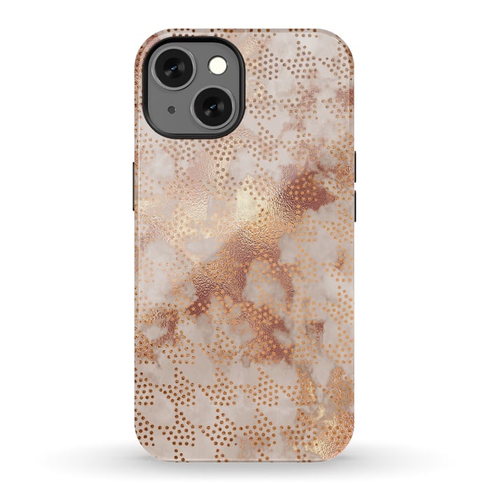 iPhone 13 StrongFit Geometrical modern Rose Gold Marble Pattern por  Utart