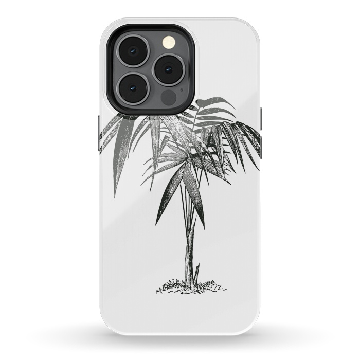 iPhone 13 pro StrongFit Black And White Vintage Palm Tree by Andrea Haase