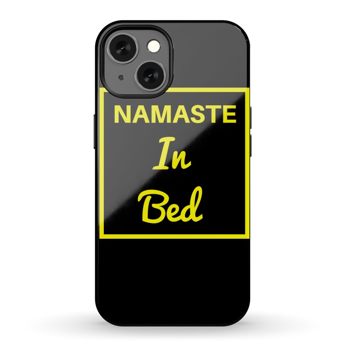 iPhone 13 StrongFit namaste in bed yellow by MALLIKA