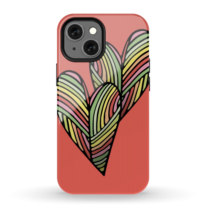 iPhone 13 mini StrongFit Two Hearts by Majoih