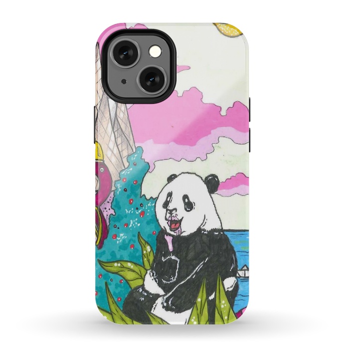 iPhone 13 mini StrongFit sugar panda by Varo Lojo