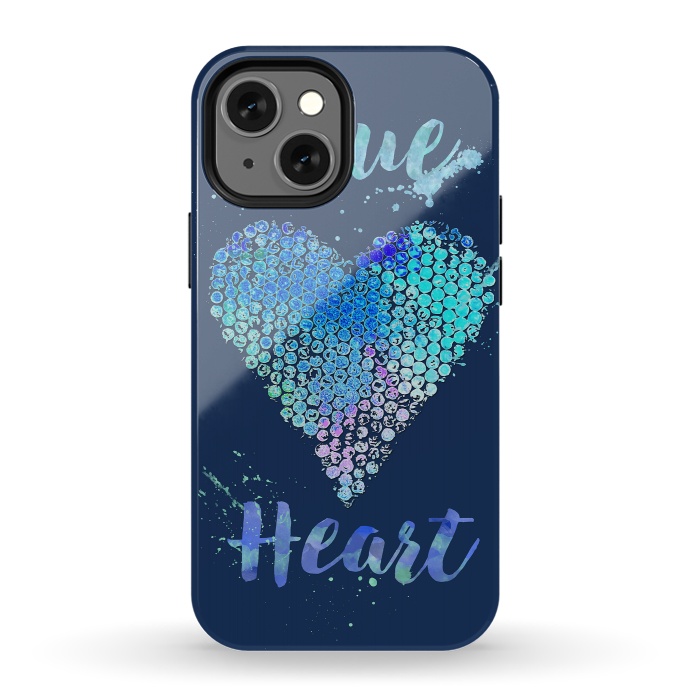 iPhone 13 mini StrongFit Blue Heart  by Andrea Haase