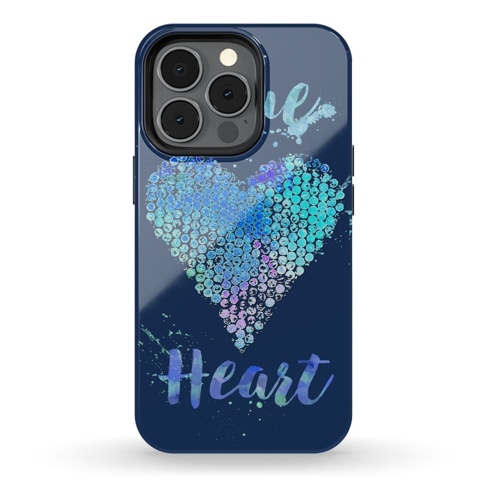 iPhone 13 pro StrongFit Blue Heart  by Andrea Haase