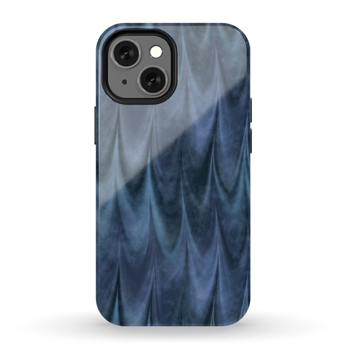 iPhone 13 mini StrongFit Blue Wbstract Waves by Andrea Haase