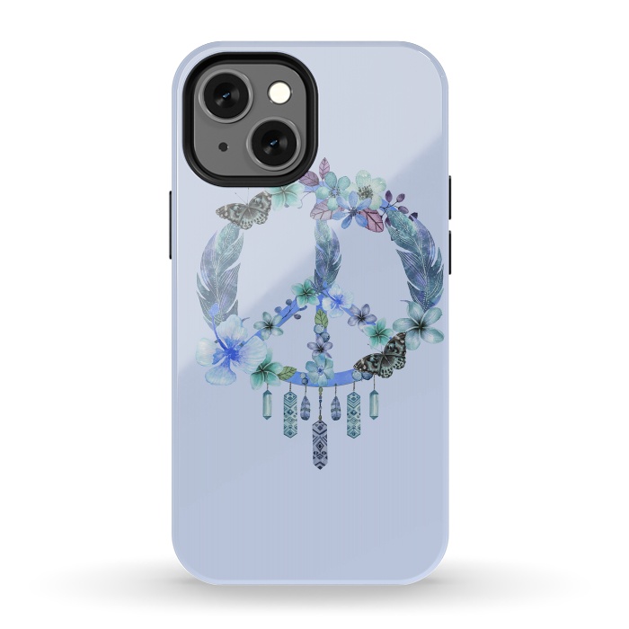 iPhone 13 mini StrongFit Blue Peace Dreamcatcher by Andrea Haase