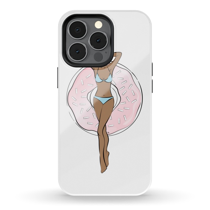 iPhone 13 pro StrongFit Summer time relax Dark skin by Martina