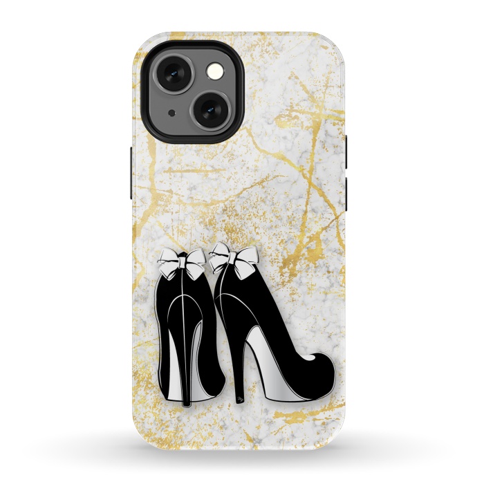 iPhone 13 mini StrongFit Luxury Golden Marble Heels by Martina