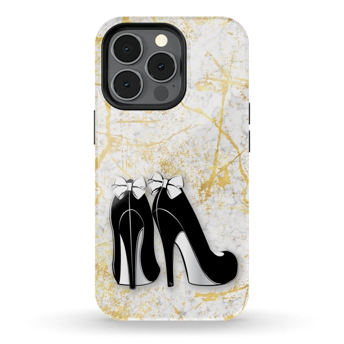 iPhone 13 pro StrongFit Luxury Golden Marble Heels by Martina
