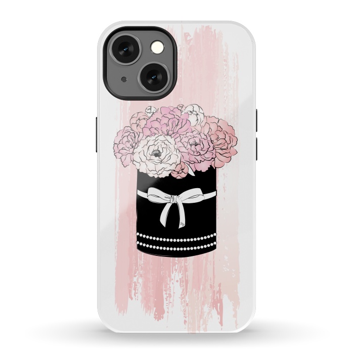 iPhone 13 StrongFit Flower Box with pink Peonies by Martina