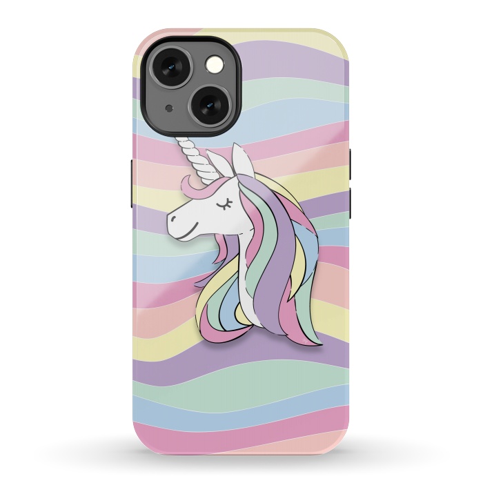 iPhone 13 StrongFit Cute Rainbow Unicorn by Martina