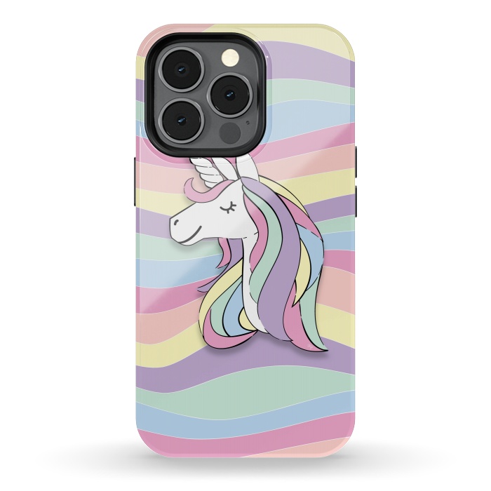 iPhone 13 pro StrongFit Cute Rainbow Unicorn by Martina