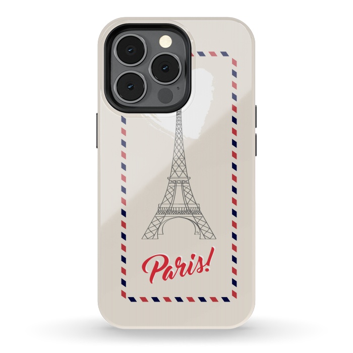 iPhone 13 pro StrongFit Vintage envelope Eiffel Tower in Paris by Martina