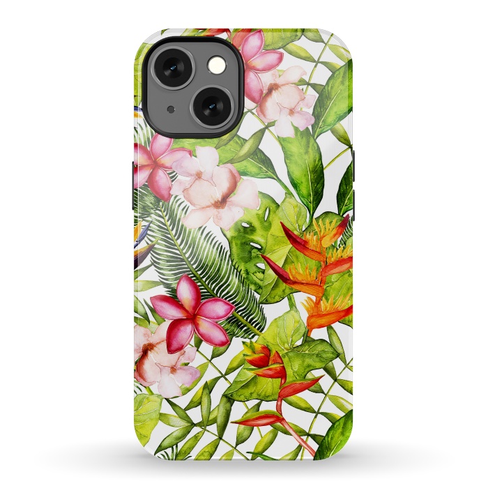 iPhone 13 StrongFit Aloha Tropical Flower Jungle Pattern by  Utart