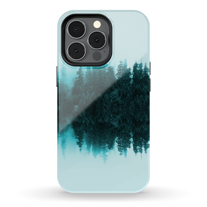 iPhone 13 pro StrongFit Cloudy Forest by Creativeaxle