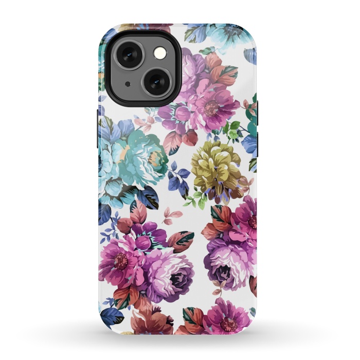 iPhone 13 mini StrongFit Fluorescent Roses by Creativeaxle