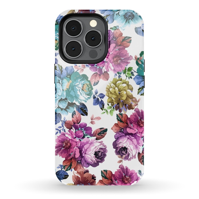 iPhone 13 pro StrongFit Fluorescent Roses by Creativeaxle