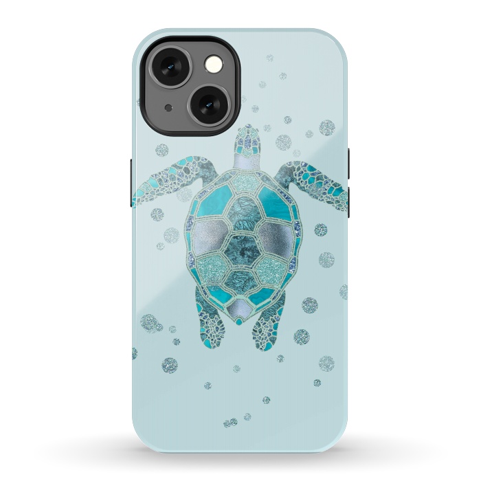 iPhone 13 StrongFit Underwater Glamour Turtle by Andrea Haase