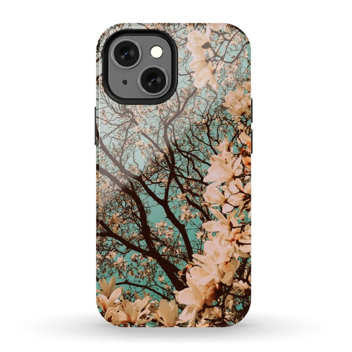 iPhone 13 mini StrongFit Spring Time Cherry Blossoms by Gringoface Designs
