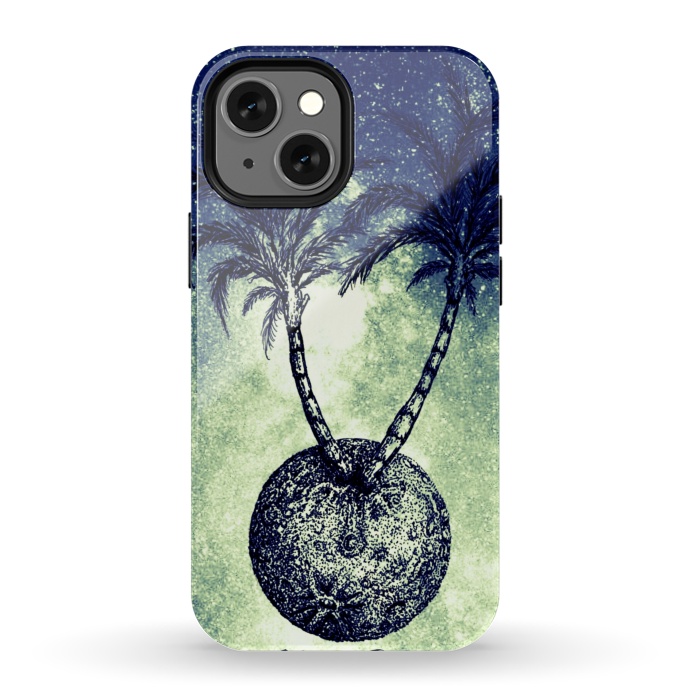 iPhone 13 mini StrongFit Paradise is on the Moon by Gringoface Designs