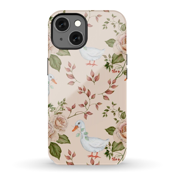iPhone 13 StrongFit Goose in Rose Garden by Creativeaxle