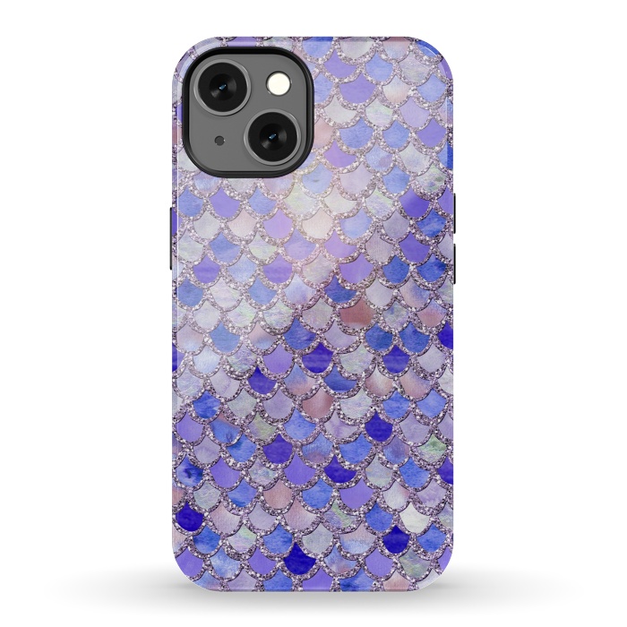 iPhone 13 StrongFit Purple hand drawn mermaid scales by  Utart