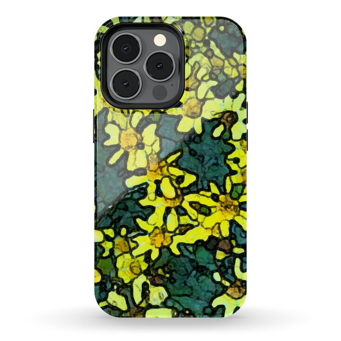 iPhone 13 pro StrongFit Yellow Daisies by Majoih