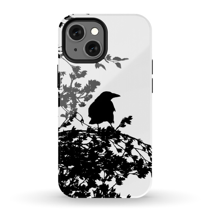 iPhone 13 mini StrongFit Black And White Bird by Andrea Haase